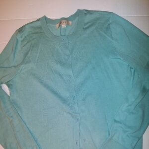 LOFT Cotton Cardigan Sweater M